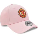 cappello-curvo-rosa-regolabile-per-bambino-9forty-del-manchester-united-football-club-premier-league-di-new-era