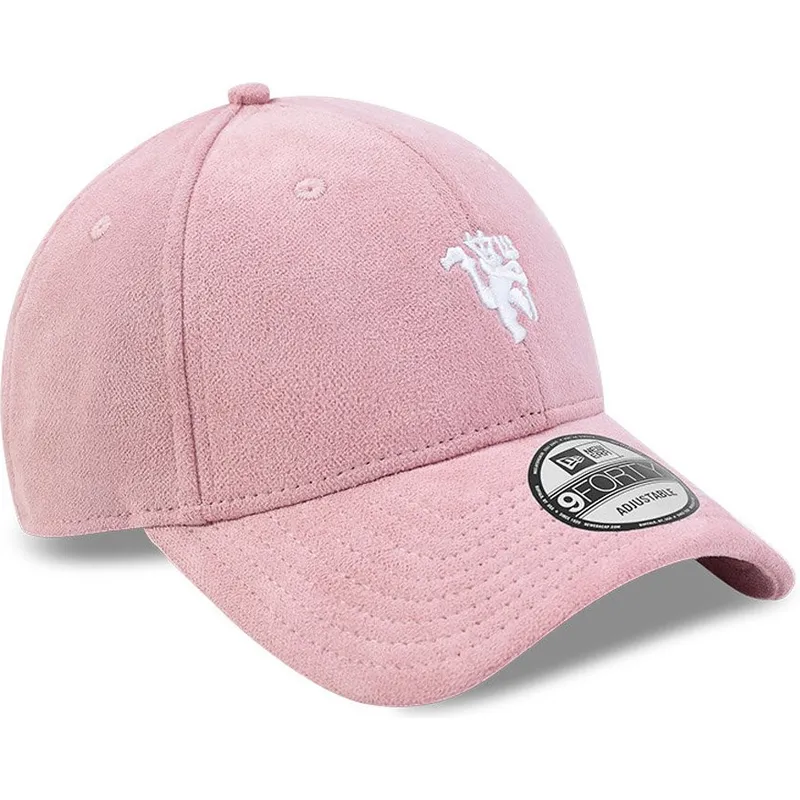 cappelli-curva-rosa-cinghia-regolabile-9forty-terry-cloth-dei-manchester-united-football-club-premier-league-di-new-era