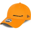 cappellino-curvo-arancione-snapback-per-bambino-9forty-stretch-snap-di-mclaren-racing-formula-1-di-new-era
