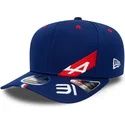 cappellino-curvo-blu-snapback-9fifty-stretch-snap-esteban-ocon-di-alpine-formula-1-renault-di-new-era