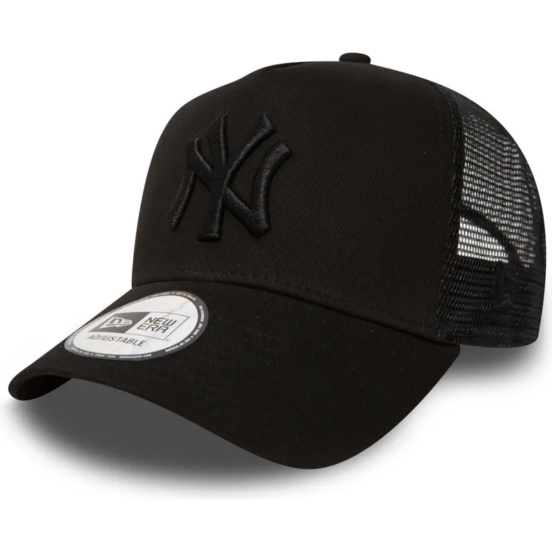 svart-trucker-keps-for-barn-med-svart-a-frame-clean-logotyp-fran-new-york-yankees-mlb-av-new-era