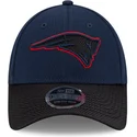 cappellino-curvo-blu-navy-e-nero-snapback-9forty-stretch-snap-sideline-road-dei-new-england-patriots-nfl-di-new-era