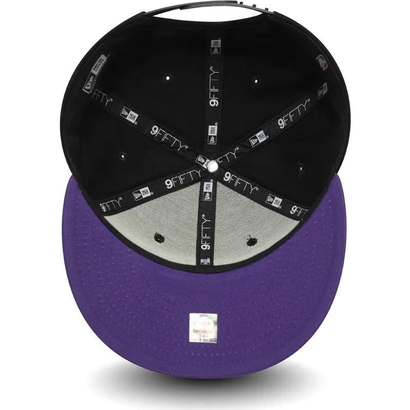 cappello-piatto-nero-e-viola-snapback-9fifty-dei-los-angeles-lakers-nba-di-new-era