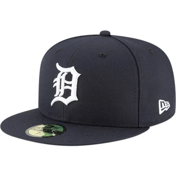 Cappello piatto blu marino regolabile 59FIFTY AC Perf dei Detroit Tigers MLB di New Era