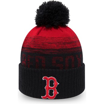 New Era Sport Boston Red Sox MLB Red and Navy Blue Beanie with Pompom