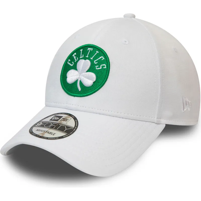 cappelli-curva-bianco-cinghia-regolabile-9forty-shadow-tech-dei-boston-celtics-nba-di-new-era
