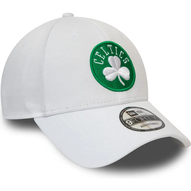 cappelli-curva-bianco-cinghia-regolabile-9forty-shadow-tech-dei-boston-celtics-nba-di-new-era