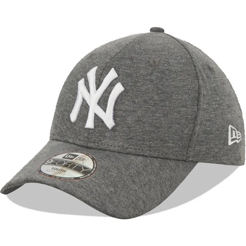 cappellino-curvo-grigio-regolabile-per-bambino-9forty-jersey-essential-dei-new-york-yankees-mlb-di-new-era