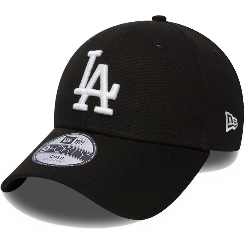 gorra-curva-negra-ajustable-para-nino-9forty-league-essential-de-los-angeles-dodgers-mlb-de-new-era