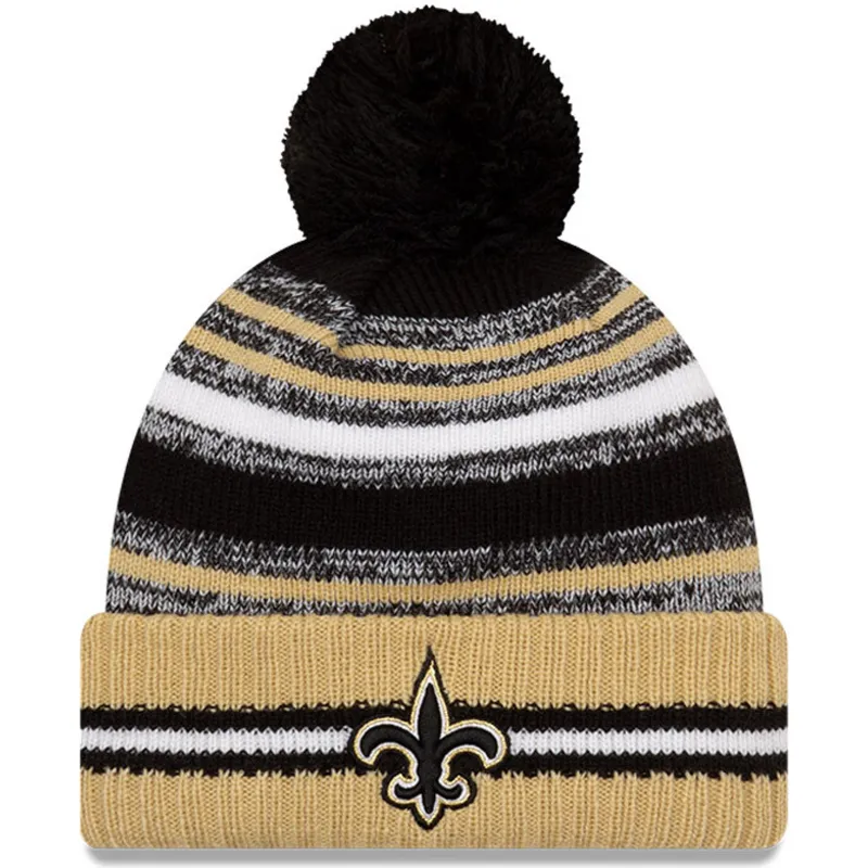 cappelli-marrone-negro-sport-sideline-dei-new-orleans-saints-nfl-di-new-era