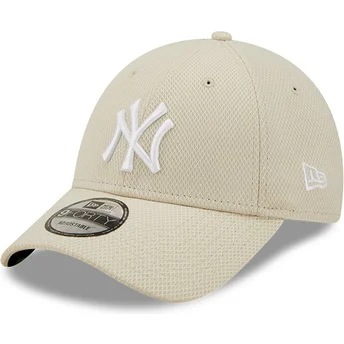Mützen gebogen beige verstellbares band 9FORTY Diamond Era der New York Yankees MLB von New Era