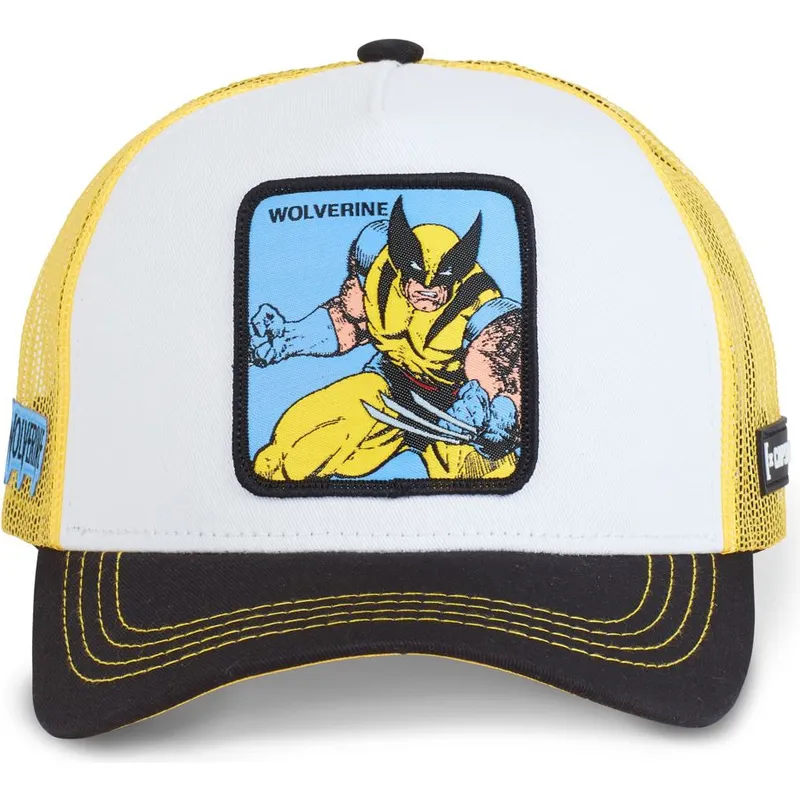 cappelli-curva-bianco-snapback-wolverine-marvel-comics-di-capslab