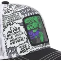 cappelli-curva-bianco-snapback-hulk-marvel-comics-di-capslab
