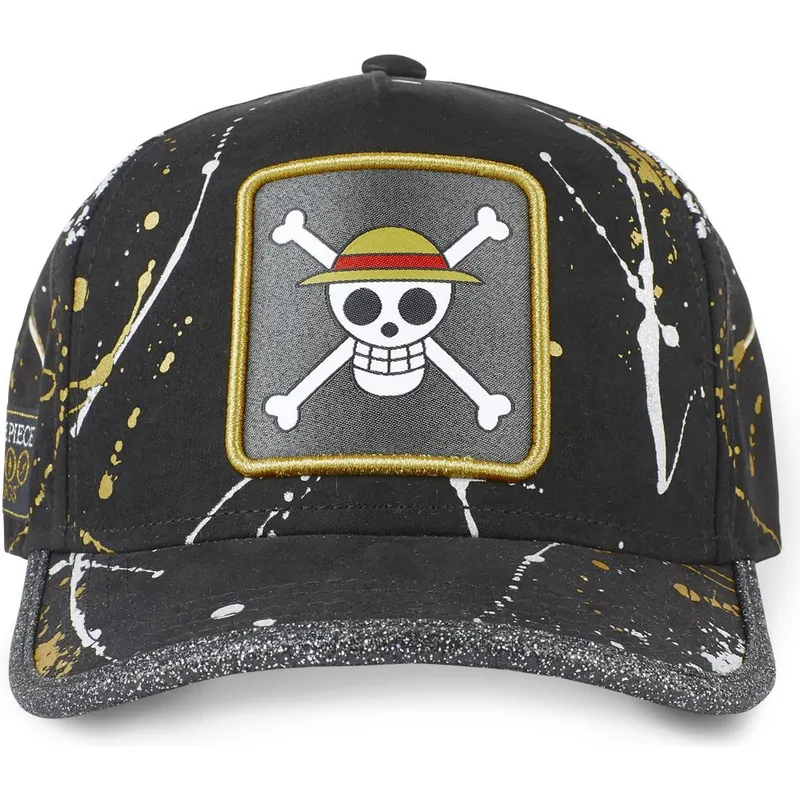 schwarze-verstellbare-curved-cap-straw-hat-pirates-tag-log1-one-piece-von-capslab