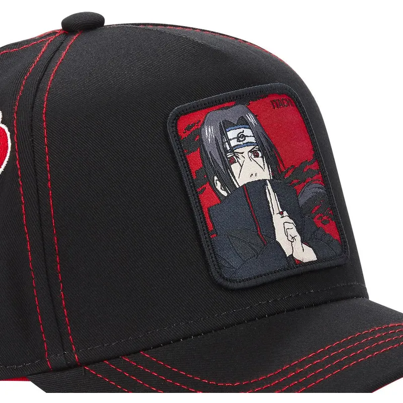 cappellino-curvo-nero-snapback-itachi-uchiha-aka2-naruto-di-capslab