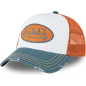 gorra-trucker-blanca-naranja-y-azul-sum-hun-de-von-dutch