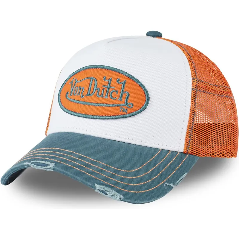 hvid-orange-og-bla-trucker-kasket-sum-hun-fra-von-dutch