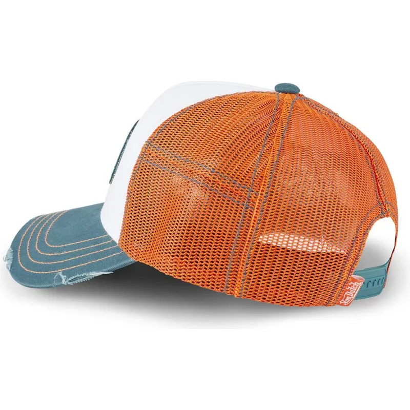weisse-orangefarbene-und-blaue-trucker-kappe-sum-hun-von-von-dutch