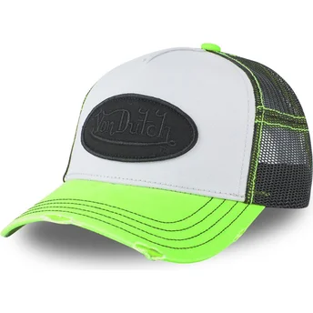 Cappellino trucker bianco, nero e verde SUM COL di Von Dutch