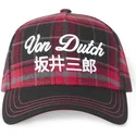 cappellino-curvo-rosso-e-nero-regolabile-hun-di-von-dutch