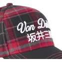 cappellino-curvo-rosso-e-nero-regolabile-hun-di-von-dutch