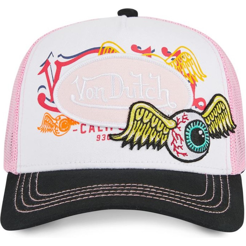 von-dutch-pat-pin-white-pink-and-black-trucker-hat