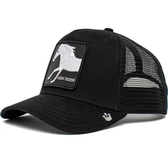 Gorra trucker negra caballo High Rider Ride High The Farm de Goorin Bros.