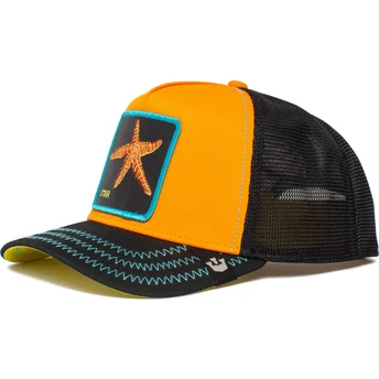 cappellino-trucker-arancione-e-nero-stella-marina-baby-i-m-a-star-the-farm-di-goorin-bros