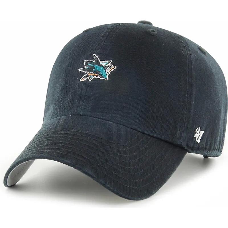 mutzen-gebogen-schwarz-verstellbares-band-clean-up-base-runner-der-san-jose-sharks-nhl-von-47-brand