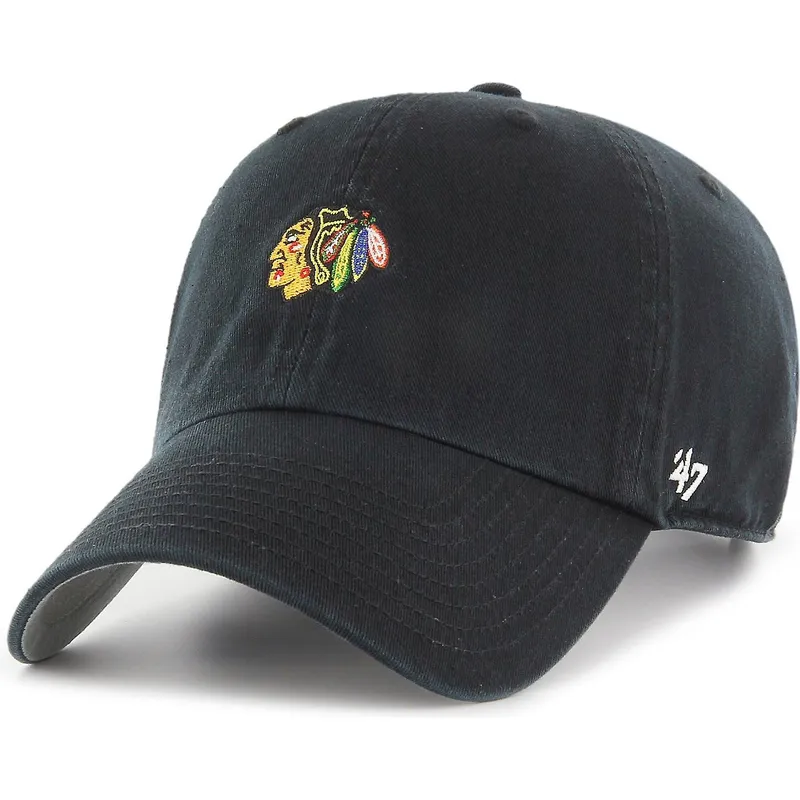 mutzen-gebogen-schwarz-verstellbares-band-clean-up-base-runner-der-chicago-blackhawks-nhl-von-47-brand mutzen-gebogen-schwarz-verstellbares-band-clean-up-base-runner-der-chicago-blackhawks-nhl-von-47-brand