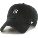 47-brand-curved-brim-clean-up-base-runner-new-york-yankees-mlb-black-adjustable-cap