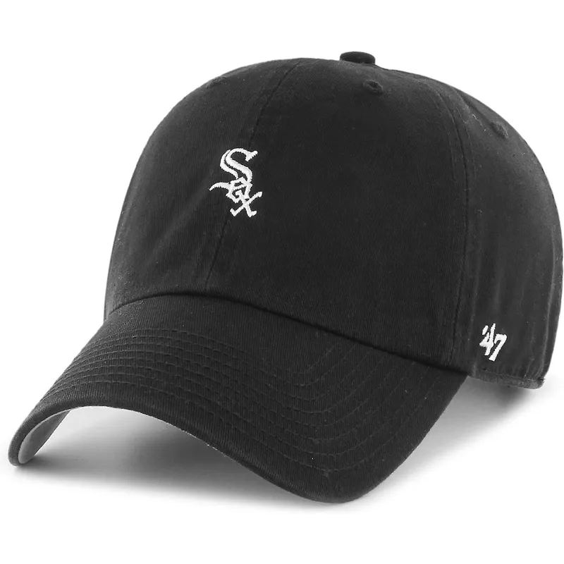 cappelli-curva-nero-cinghia-regolabile-clean-up-base-runner-dei-chicago-white-sox-mlb-di-47-brand