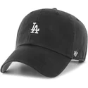 cappellino-curvo-nero-regolabile-clean-up-base-runner-dei-los-angeles-dodgers-mlb-di-47-brand