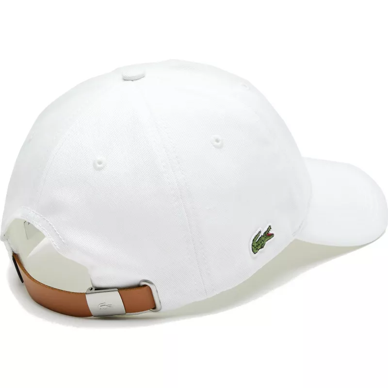 lacoste-curved-brim-contrast-strap-white-adjustable-cap