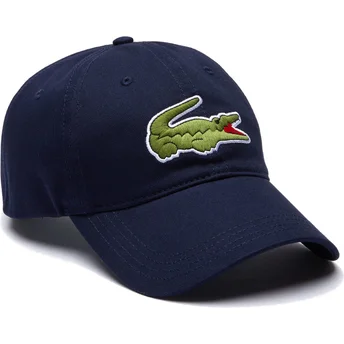 Gorra curva azul marino ajustable Contrast Strap Oversized Crocodile de Lacoste