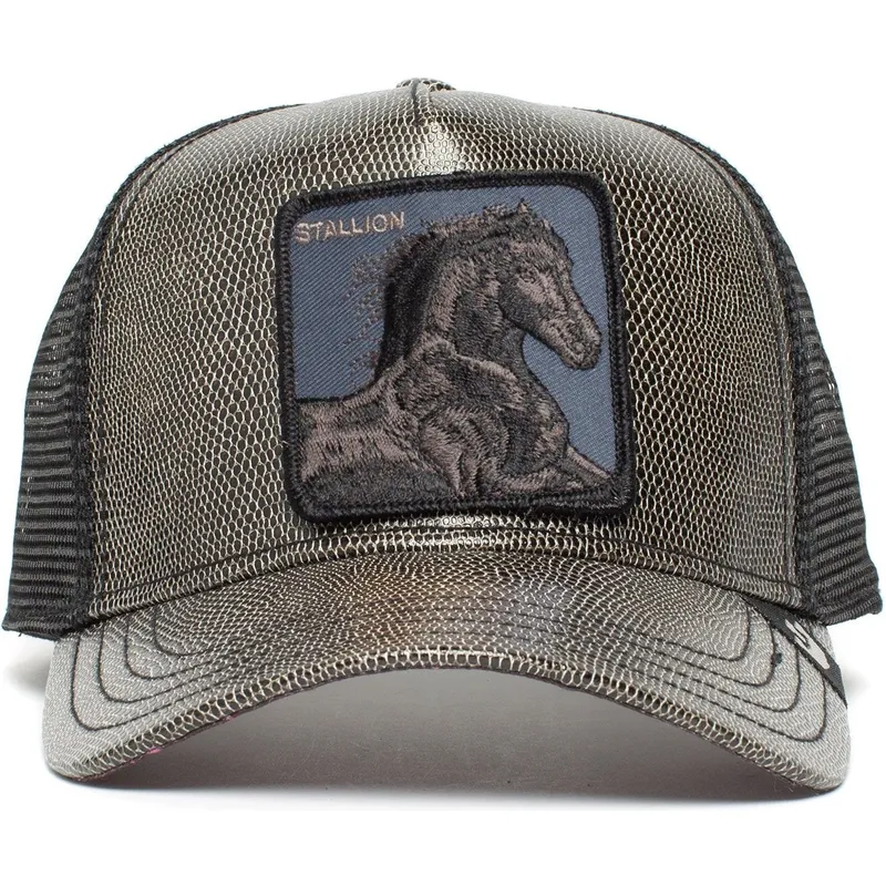 goorin-bros-black-horse-sort-trucker-kasket-med-hest