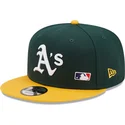 cappello-snapback-verde-e-giallo-9fifty-team-arch-oakland-athletics-mlb-di-new-era