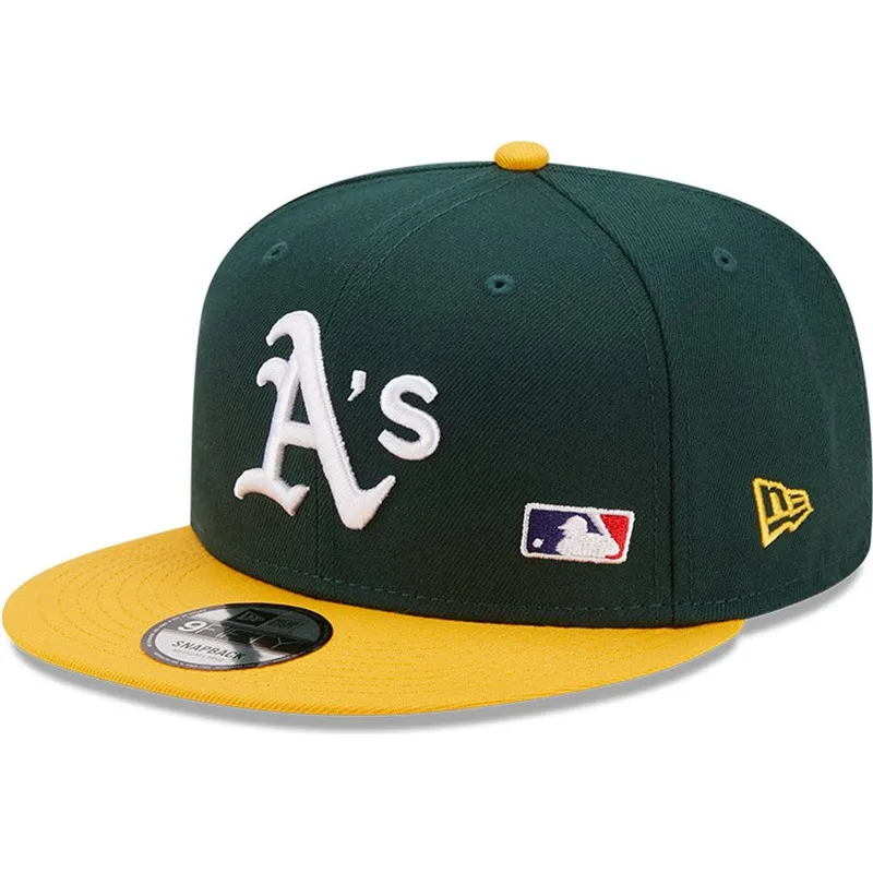 mutzen-flach-grun-snapback-9fifty-team-arch-der-oakland-athletics-mlb-von-new-era