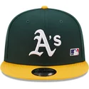 cappelli-piatta-verde-snapback-9fifty-team-arch-dei-oakland-athletics-mlb-di-new-era