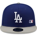 cappellino-piatto-blu-e-grigio-snapback-9fifty-team-arch-dei-los-angeles-dodgers-mlb-di-new-era