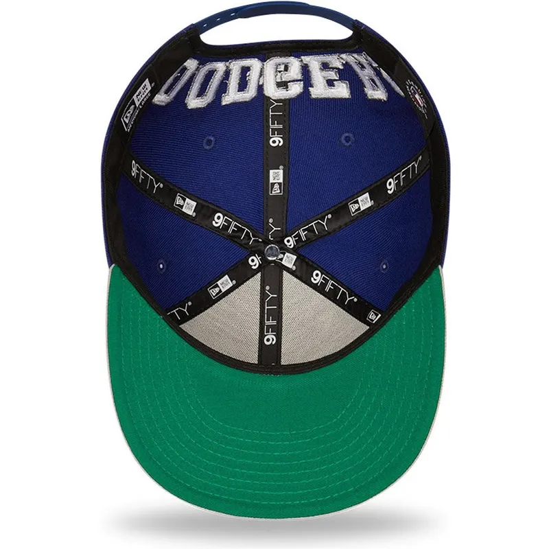 cappelli-piatta-blu-snapback-9fifty-team-arch-dei-los-angeles-dodgers-mlb-di-new-era