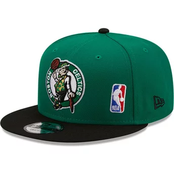 Casquette plate verte et noire snapback 9FIFTY Team Arch Boston Celtics NBA New Era