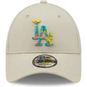 cappellino-grigio-a-visiera-curva-regolabile-9forty-camo-infill-dei-los-angeles-dodgers-mlb-di-new-era