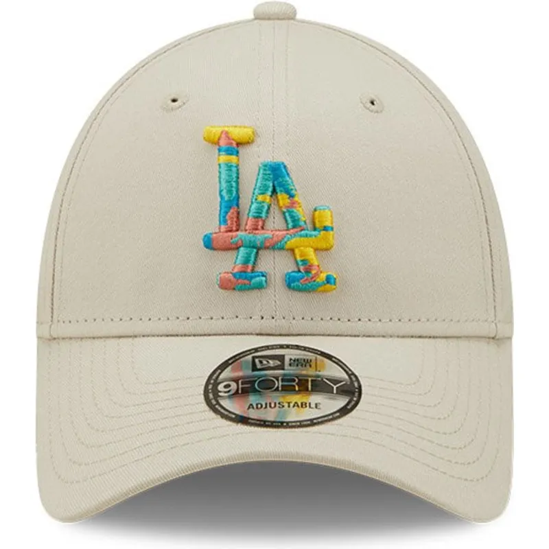 cappelli-curva-grigio-cinghia-regolabile-9forty-camo-infill-dei-los-angeles-dodgers-mlb-di-new-era
