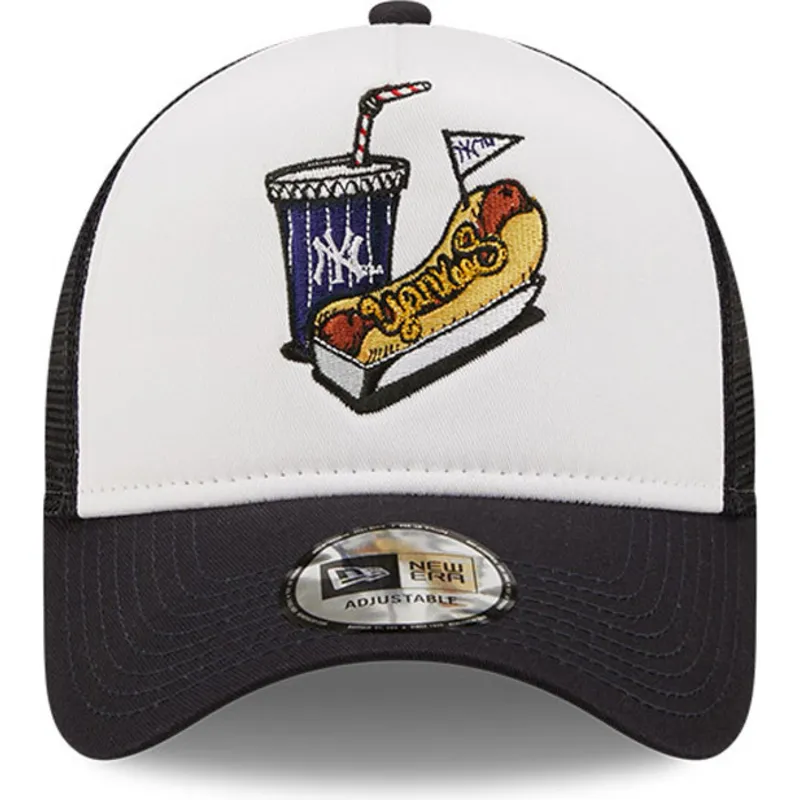 cappelli-curva-bianco-snapback-a-frame-stadium-food-hot-dog-dei-new-york-yankees-mlb-di-new-era