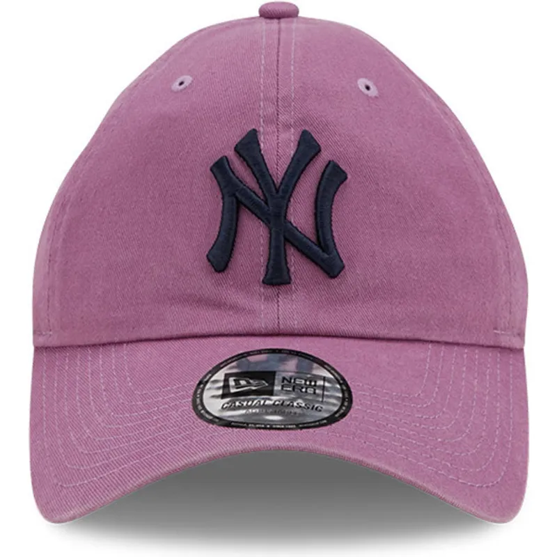 cappelli-curva-viola-cinghia-regolabile-negro-9twenty-essential-casual-classic-dei-new-york-yankees-mlb-di-new-era