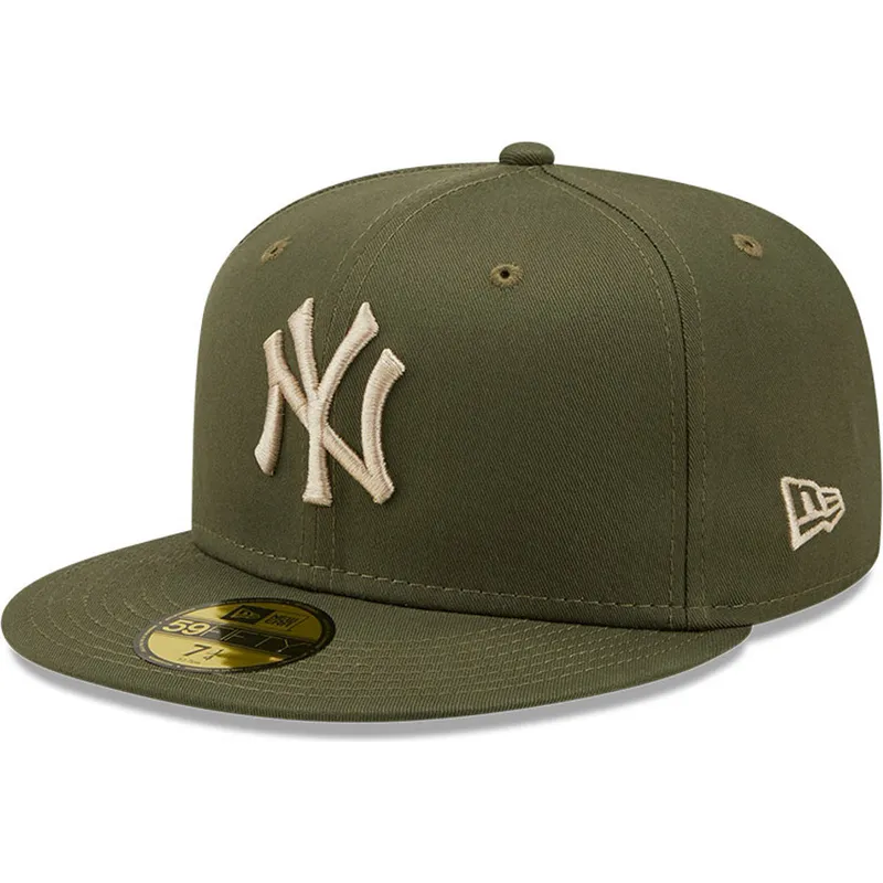 cappelli-piatta-verde-regolato-59fifty-league-essential-dei-new-york-yankees-mlb-di-new-era