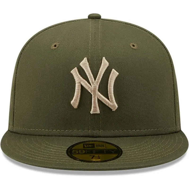 cappelli-piatta-verde-regolato-59fifty-league-essential-dei-new-york-yankees-mlb-di-new-era