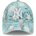 casquette-courbee-bleue-ajustable-9forty-floral-new-york-yankees-mlb-new-era