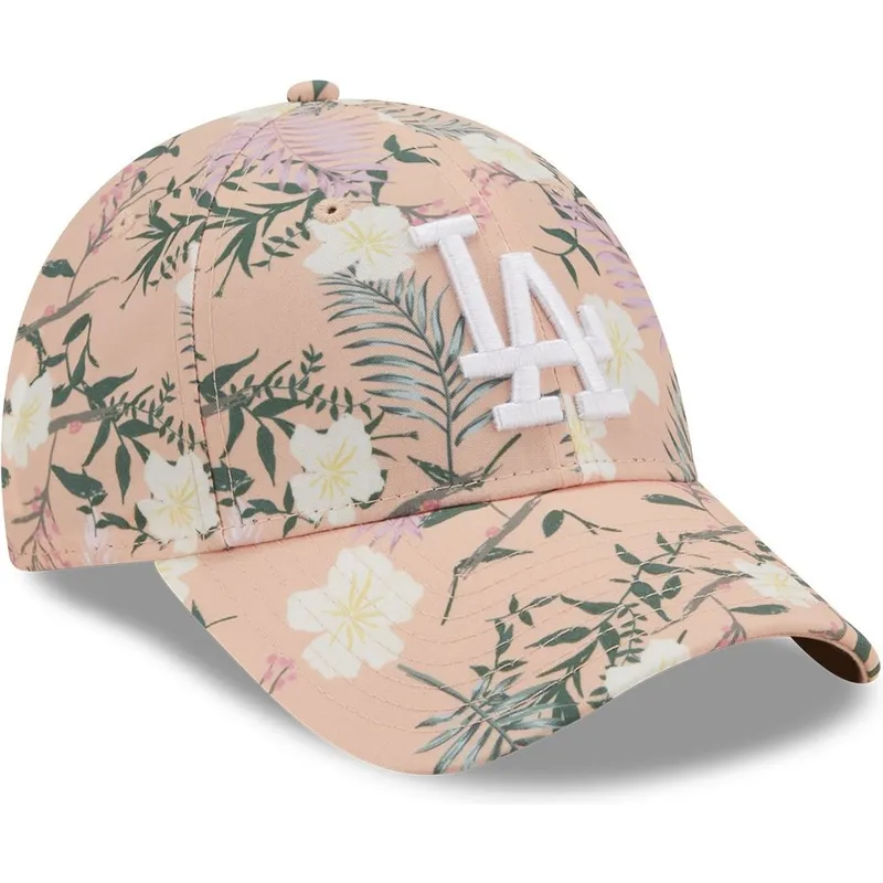 cappelli-curva-rosa-cinghia-regolabile-9forty-floral-dei-los-angeles-dodgers-mlb-di-new-era